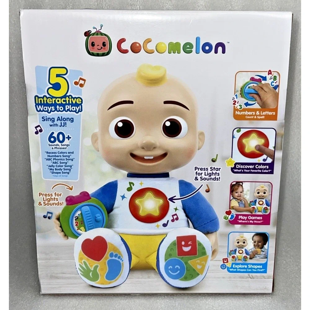 Cocomelon Discover 'N Play JJ Doll 5 Interactive Ways to Play 60+ Sounds Phrases